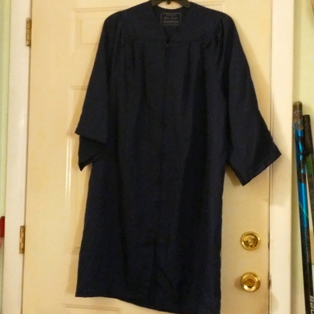 Navy blue came and gown
